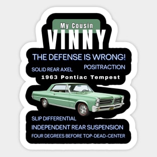 My Cousin Vinny 1963 Pontiac Tempest Sticker
